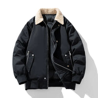 Klewrith | Luxuriöse Herren Winterjacke mit Frostschutz und Fell-Edition – Schwarz