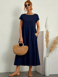 Leni | Kleid mit Taschen – Marine