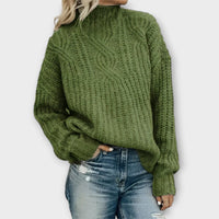 Sophie | Gemütlicher Strickpullover lässig und modern – Grün