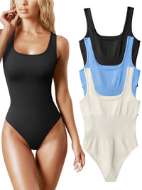 Claire | Schnell eine perfekte Figur bekommen mit unserem Schlankheits-Body (1+2 GRATIS) – 1x Schwarz + 1x Blau + 1x Beige