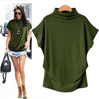 Cyra - Lockeres Freizeit-Turtleneck-Top – Grün