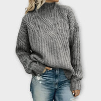 Sophie | Gemütlicher Strickpullover lässig und modern – Grau