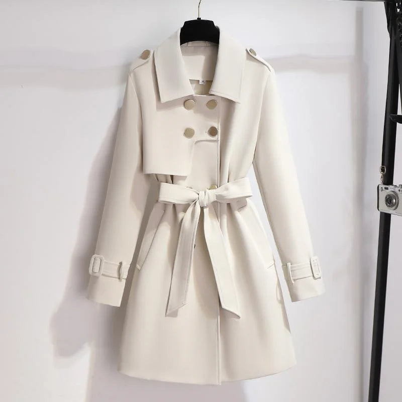 Liavexan | Zweireihiger Trenchcoat mit Gürtel für jeden Anlass