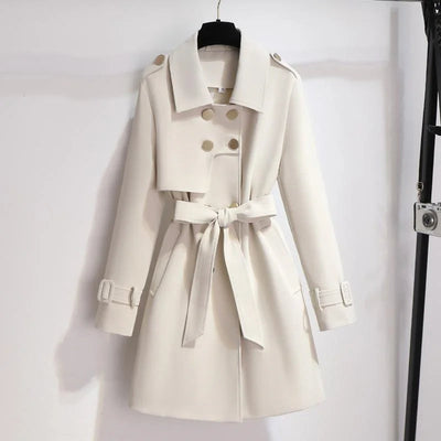 Liavexan | Zweireihiger Trenchcoat mit Gürtel für jeden Anlass