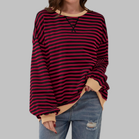 Revia - Stilvolles Freizeit-Sweatshirt – Dunkelrot