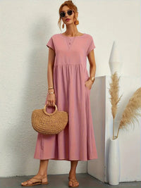 Leni | Kleid mit Taschen – Rosa