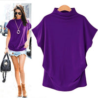 Cyra - Lockeres Freizeit-Turtleneck-Top – Lila
