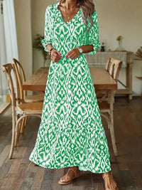 Mira - Maxikleid mit halben Ärmeln – Grün