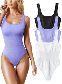 Claire | Schnell eine perfekte Figur bekommen mit unserem Schlankheits-Body (1+2 GRATIS) – 1x Lila + 1x Schwarz + 1x Weiß