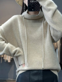 Poirith | Eleganter Rollkragenpullover – Beige