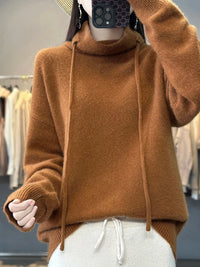 Poirith | Eleganter Rollkragenpullover – Dunkelbraun