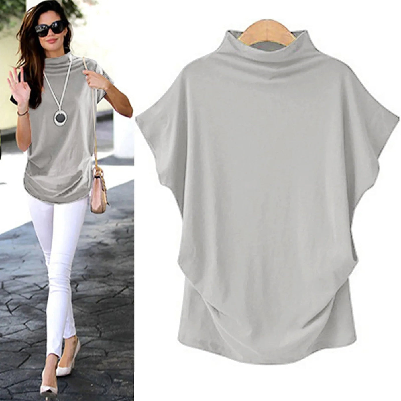 Cyra - Lockeres Freizeit-Turtleneck-Top