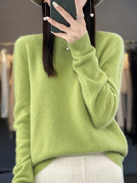 Anette | Warmer Kaschmir-Pullover für kalte Tage – Fruchtgrün