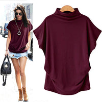Cyra - Lockeres Freizeit-Turtleneck-Top – Kastanienbraun