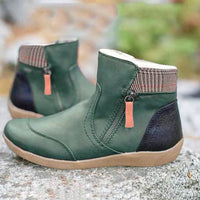 Poilithra | Wasserdichte orthopädische Lederstiefel – Grün
