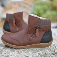 Poilithra | Wasserdichte orthopädische Lederstiefel – Braun