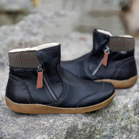 Poilithra | Wasserdichte orthopädische Lederstiefel – Schwarz