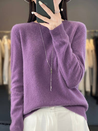 Anette | Warmer Kaschmir-Pullover für kalte Tage – Violett