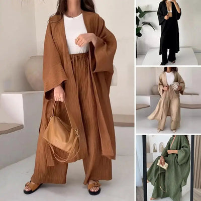 Sabel - Entspanntes Set aus Strickjacke und Hose