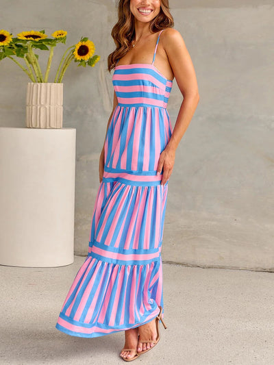 Nina - Vintage Rückenfreies Maxikleid