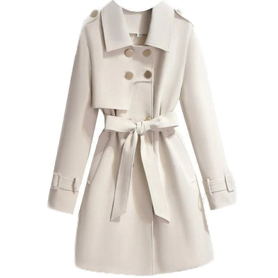 Liavexan | Zweireihiger Trenchcoat mit Gürtel für jeden Anlass