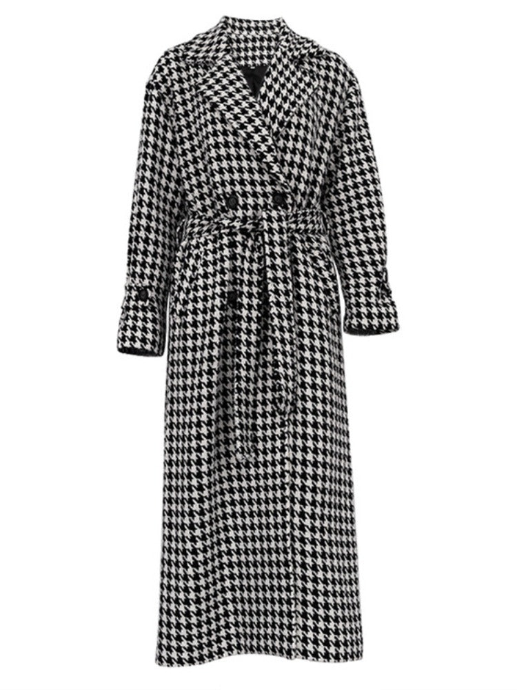 Beluga | Trenchcoat im Glencheck-Muster für Damen