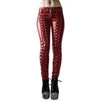 Heidi-Mode | Schlank und Stilvoll Punk Bandage Hose – Rot