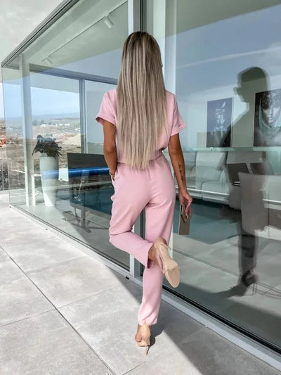 Ivana - Sommer Kurzarm Jumpsuit