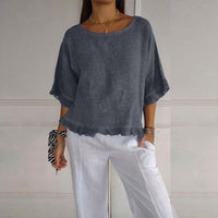 Damen Sommer Elegante Bluse | Leicht – Grau