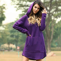 Sophie | Elegantes Hoodie-Kleid Damen casual & bequem – Violett