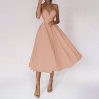 Lorelein | Damen Kleid mit Trägern – Aprikose