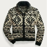 Gustave - Warmer und bequemer VINTAGE Strickpullover für Männer – Schwarz