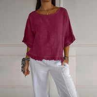 Damen Sommer Elegante Bluse | Leicht – Maulbeere