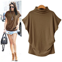 Cyra - Lockeres Freizeit-Turtleneck-Top – Khaki