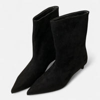 Sophie | Damen Stiefeletten Vintage niedriger Absatz – Schwarz