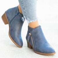 Zeline - Modische Wildlederstiefel – Blau