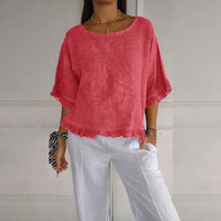 Damen Sommer Elegante Bluse | Leicht – Rot