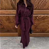 Sandra | Elegantes Zweiteiler Set mit Bluse und Rock – Rot