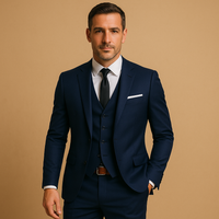 Herren-Set dreiteilig | Gerade Ausrichtung – Marine