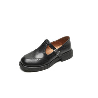 VELDA | Elegante Mary Janes aus Leder – Schwarz