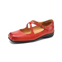 Stella® | Edith Leder Mary Janes – Rot