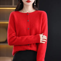 Anna | Kaschmir-Merinowolle Cardigans – Rot