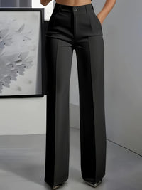 Orelisse - Hochtaillierte Wide-Leg-Hose – Schwarz