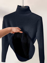 Stilvolle Damen Rollkragenpullover – Blau