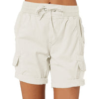 Hana - Frauen Shorts Cargo Hose – Weiß