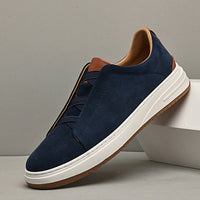 Mika | Lupo Leder Sneaker Herren für Alltag und Freizeit – Blau