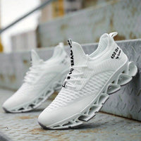 Shmuel - Lässiger Geometrischer Schnür Sneaker – Weiß