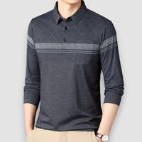 Milan | Polo Shirt with Chest Pocket – Grau