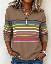 Clara | Damen Sweatshirt elegant & alltagstauglich – Khaki