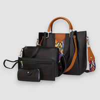 Evelin | 4-teiliges Taschenset – Schwarz